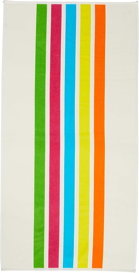 Loon & Lake Luxury Oversized Beach Towels - Retro Stripes| Oversized 40" x 70" | Crafted from 100% Combed Cotton | Ultra Plush & Super Soft | Retro Collection 1984