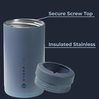 HydroJug Standard Can Cooler - 2-in-1 Insulated Can Cooler Cup - Stainless Steel Can Holder with Non-Slip Rubber Base - Screw-Top Lid - Dishwasher Safe - 16oz, Cascade