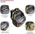 SwissGear Endure ScanSmart Laptop Backpack – TSA Approved Tech Backpack – Fits Most 17" Laptop – Multiple Organizer Pockets – Olive