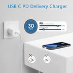 iPhone Charger Fast Charging, 3Pack USB C Charger Block with USB C to Lightning Cable Cord, Type C Fast Charging Block Compatible with iPhone 14 Pro Max/14 Plus/13 Pro/13 Mini/12/11/XS Max/XR/X/8/7/SE