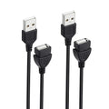Smays USB Extension Cable 2-Pack, 5 ft Male to Female USB-A 2.0 Extender Cord