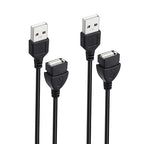 Smays USB Extension Cable 2-Pack, 5 ft Male to Female USB-A 2.0 Extender Cord