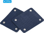 PATIKIL Luggage Handle Wrap, 2 Pack Irregular Pattern PU Handbag Grip Cover Protector Identifier with Clasp for Suitcase Grocery Shopping Bag, Navy Blue