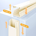 Delamu 157in Cord Hider, Cord Cover Wall Cable Management, Paintable Wire Cover for Cords, Cable Hider Raceway Kit, Cable Cover Concealer, Wire Hiders for TV on Wall, 10 X L15.7 W1.18 H0.6in, Beige