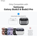 elago Ear Hooks Designed for Samsung Galaxy Buds 3 &Galaxy Buds 3 Pro Earbuds Accessories, Anti-Slip, Ergonomic Design, Comfortable Fit (White)