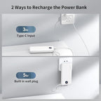 penaover Portable Charger with Built-in Cables&AC Wall Plug,Slim 10000mAh 22.5W Fast Charging Power Bank,5 Output 2 Input USB-C External Battery Pack Compatible with iPhones,Samsung,Android, etc