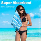 Thin Lightweight Microfiber Beach Towel Sand Free Quick Dry Absorbent Compact Towels for Swimming Pool Camping Beach Accessories Large Easy Pack Travel Things for Vacation Essentials Adult Gift