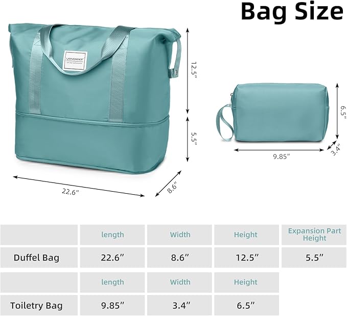 6 Piece Luggage Sets with Bags, Lightweight Expandable Checked Luggage Sets, Hardshell ABS Spinner Wheels Carry on Suitcase with TSA Lock, for Travel, Women Men (Aqua Blue, 18/20/24/28inch+2bags)