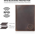 Polare Luxury RFID Blocking Leather Passport Holder Travel Wallet For Men and Women (Dark Brown with AirTag Slot)