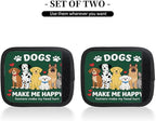 2 Pack Luggage Handle Wrap with Travel Tags - Non-Slip Protective Cover Soft Handle Grips Covers for Suitcase(Dogs Make Me Happy)