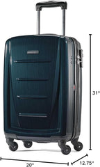 Samsonite Winfield 2 Hardside Expandable Luggage with Spinner Wheels, Teal, Checked-Large 28-Inch