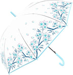 Chesoon Flower Blossom Umbrella Clear Bubble Surface for Women Girls Lightweight Rain Umbrella with 8 Fiberglass Ribs