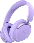 B8 Bluetooth Headphones Over Ear, 6 EQ Music Modes and 50H Playtime Deep Bass Wireless Headphones with Mic, Lightweight Folding HiFi Stereo Headset for iPad/Travel/Tablet/PC/Home Purple