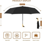 Compact Small Umbrellas for Rain&Sun, Cute Design Duck Head Umbrella for Girls Gifts, 8 Ribs Folding Umbrella with Wooden Handle