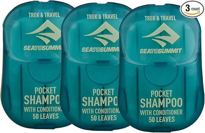 Sea to Summit Trek and Travel Pocket Conditioning Shampoo, 3-Pack