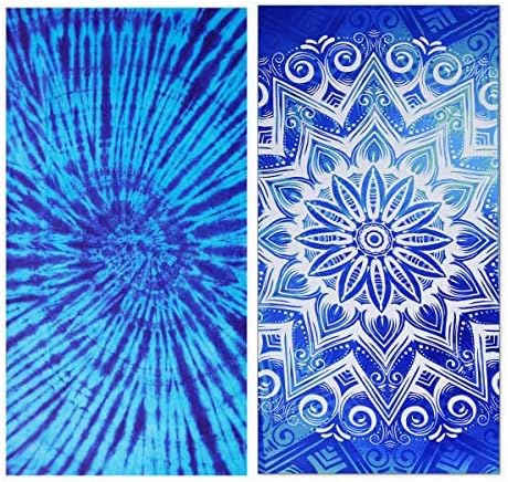 2 Packs Oversized Beach Towels Set 36 x 72 in Boho Extra Large Soft Big XL Clearance Swim Pool Towel Bulk for Adults Women Men Essentials Cruise Accessories Must Haves Vacation Stuff Necessities