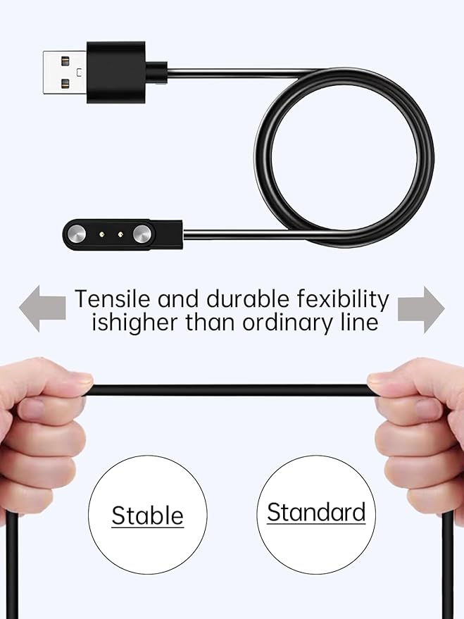 2 Pack Charging Cable for IOWODO W60 Smartwatches for Men Women,Magnetic USB Charging Cable Replacement Charger Compatible,2 Pack.