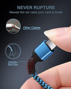 USB A to Lightning Cord, 2Pack/3Ft Nylon Braided iPhone Charger Cable, Apple Approved Fast Charging Power Wire for iPhone 14, 14 Pro Max, 13 Pro Max, 13Pro, 13, 13 Mini, 12 11 10 XR XS X 8 Plus 7 6 6s