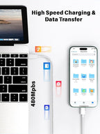 iPhone 17 Pro Max Charger Fast Charging,3Pack 20W Apple USB C Charger Block Comes with 10FT USBC to USBC Woven Cable Compatible with iPhone 17/Air/17Pro/16 ProMax/16e/15 Plus,iPad Pro/Air/Mini,AirPods