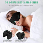 BeeVines Sleep Mask, 2 Pack 3D Contoured Sleeping Eye Masks for Lash Extensions, Night Molded Covers with Adjustable Strap, Eye Shade Cover Lashes Extension for Traveling Yoga Nap(Black & Grey)