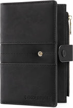 RFID Blocking Leather Passport Wallet Cover Case with Pen and Card Slots Travel Wallet for Women/Men Travel Must Haves Accessories