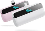[2-Pack]Mini Portable Charger for iPhone 17/16/15,Upgraded 5500mAh PD Fast Charging USB C Power Bank,Travel Essentials Battery Pack for iPhone 17/17 Pro Max/Air/16/15 Series Galaxy Android-Pink+White