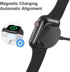 Fast Charger for Apple Watch Charger, Magnetic iWatch Charger to USB A Cable 3.3FT with USB A Wall Plug Adapter for Apple iWatch Series Ultra/10/9/8/7/6/SE/5/4/3/2 (Black)