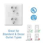 Outlet Extender, HICITY Multi Plug Outlet with 6 Electrical Outlets Adapter, 3-Prong Wall Outlet Tap for Cruise Ship Home Office Dorm, White (4 Pack)