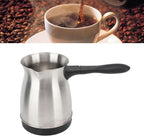 600ML Electric Coffee Maker, 6 Cup Stainless Steel Coffee Pot, portable Anti Slip Coffee Maker Kettle for Brewing Coffee, Milk, Tea