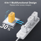 USB C Charger Block, 3-Pack 40W Wall Plug Fast Charging Block, 4-Port PD + QC Power Adapter Type C Charging Blocks Cube, Compatible with iPhone 17/16/15/14/13/12/11/Pro Max, Tablets（Yellow）