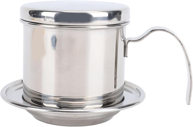 SUNGOOYUE Portable Stainless Steel Drip Maker with Vietnamese Coffee Filter, Handcrafted Manual Brewing for Coffee Connoisseurs, 200ml Capacity