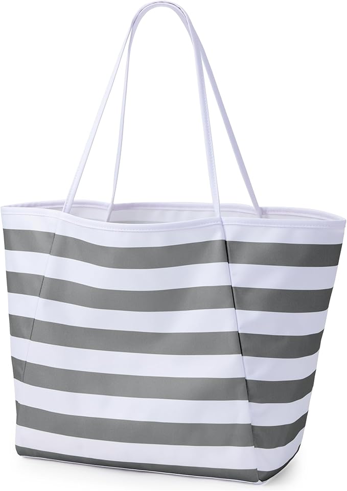 KALIDI Beach Tote Bag Women Large Waterproof Sandproof Shoulder Handbag Packable Grocery Bag Hobo Purse for Picnic Vacation