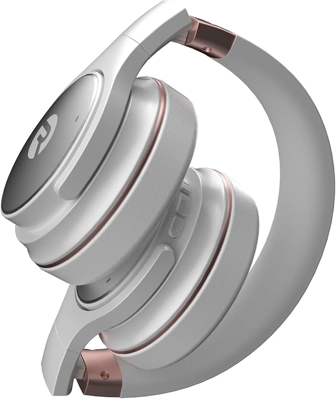 Raycon Everyday Bluetooth Headphones - Over The Ear, Active Noise Cancelling Wireless Headphones + Awareness Mode, Bluetooth Headset with Mic, 40 Hours of Battery Life (Rose Gold)