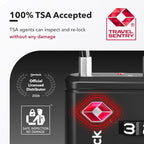 Luggage Locks TSA Approved with Inspection Indicator and Resettable 4-Digit, Easy-to-Read Combination, TSA Locks for Luggage, Suitcases, Backpacks & Travel Bags, Black, 6-Pack