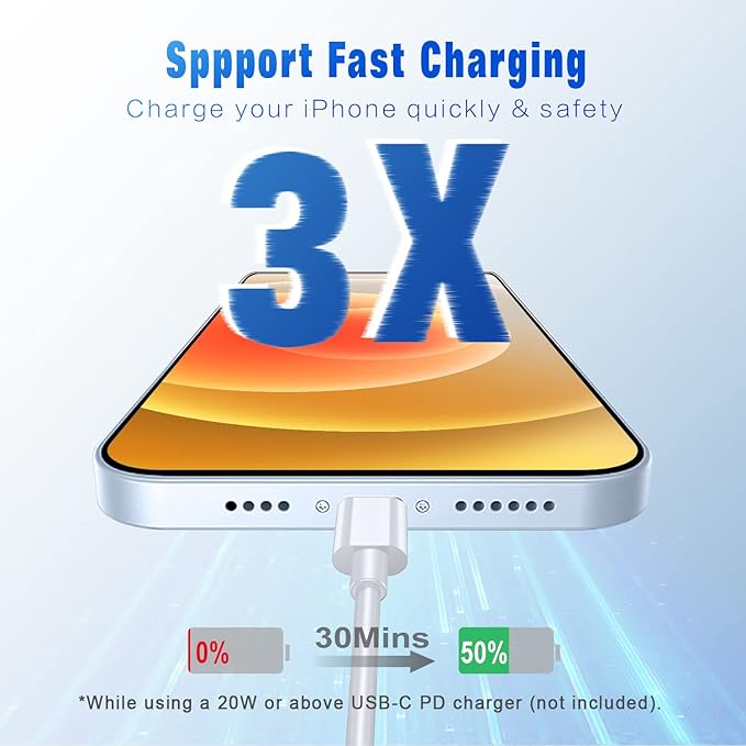 USB C to Lightning Cable [Apple MFi Certified] 2Pack 10FT iPhone Fast Charger Cable Power Delivery Type C Charging Cord Compatible with iPhone 14 13 13 Pro Max 12 12 Pro Max 11 XS XR X 8