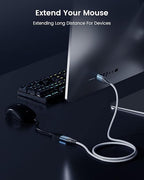 ANDTOBO 10FT USB Extension Cable, USB 3.0 Type A Male to Female Extender Cables High-Speed Data Transfer 5Gbps Compatible with Gamepad, Printer, Webcam, USB Keyboard, Flash Drive, Hard Drive