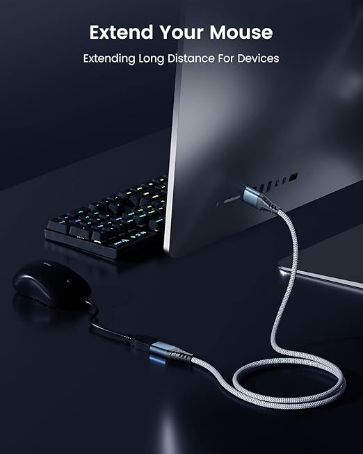 ANDTOBO USB Extension Cable 16ft, USB 3.0 Type A Male to Female Extender Cables High-Speed Data Transfer 5Gbps Compatible with Gamepad, Printer, Webcam, USB Keyboard, Flash Drive, Hard Drive