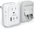 1 Pack Brazil Power Adapter, VINTAR Foldable US to Brazil Travel Adaptor with 4 American Outlets 3 USB Ports(2 USB C), 7 in 1 Type N Plug Adapter for USA to Brazilian Brazil