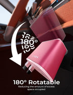 LISEN Retractable Car Charger, 84W Fast Charging Car Phone Charger, Car Charger USB C Truck Accessories, Road Trip Essentials Pink Car Acessories for Men Women for iPhone 17 16 15 14 13 12 Samsung S26