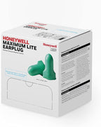 Howard Leight by Honeywell Maximum Lite Low Pressure Corded Disposable Foam Earplugs, Box of 100 Pairs (LPF-30) ,Green
