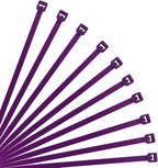 XINGO 10 Inch Cable Zip Ties (500 Pack), 40 Lbs Tensile Strength-Heavy Duty, Self-Locking Nylon Plastic Nylon Wire Ties for indoor and outdoor use (Purple)