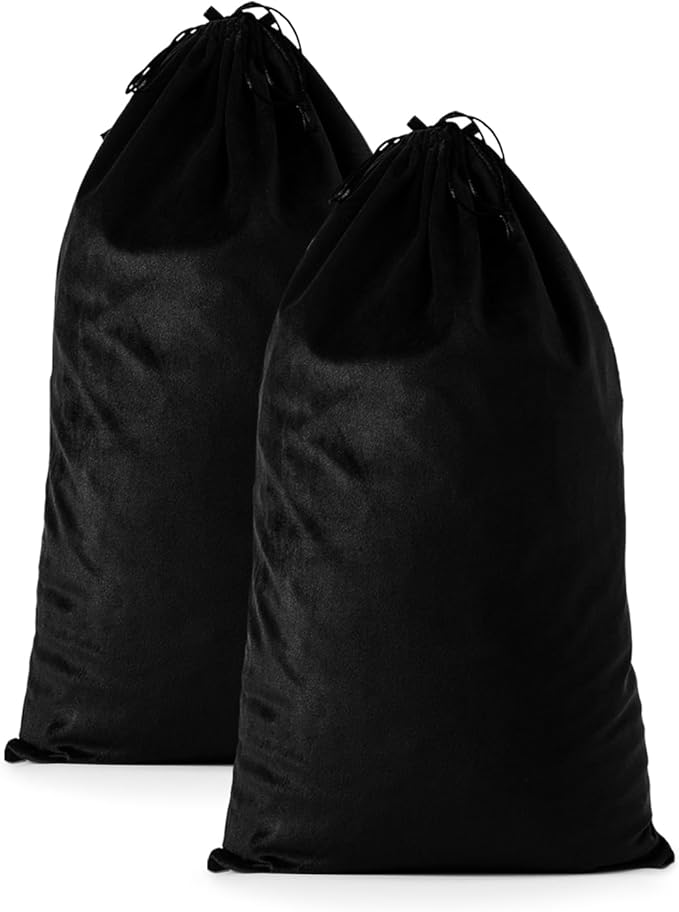 2 Pcs Shoe Bags for Travel, 21.2"x13.3" Large Boot Bags for Cowboy Boots, Washable Velvet Dust Bag with Drawstring for Dress Shoes, Handbags and Clothing, Suitable for Travel and Home Storage