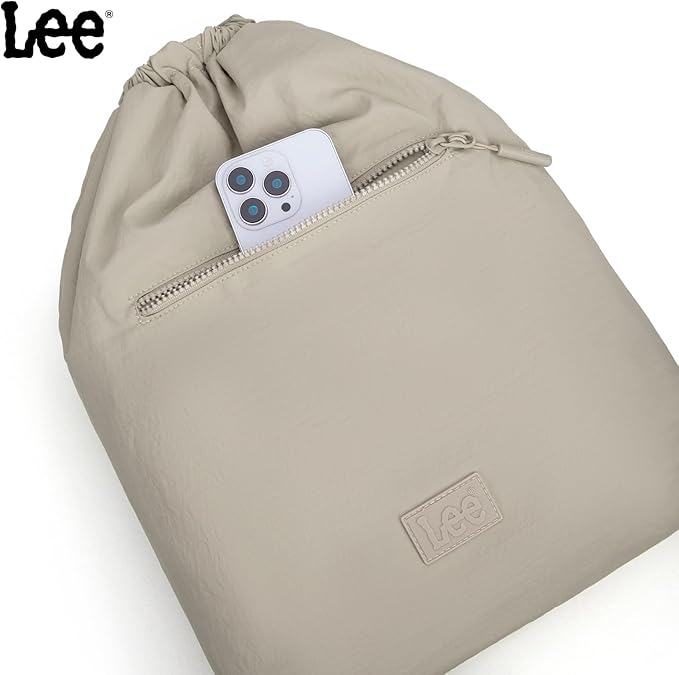 Lee Drawstring Backpack Bag Lightweight Small Gym Swim Beach Bag Water Resistant Sports Sackpack for Men Women, LEE48-002TN