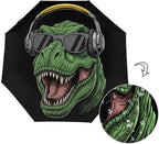 Travel Umbrella for Rain - Dinosaur Tyrannosaurus Rex Windproof Compact Small Automatic Reverse Fold Umbrellas for Women Kids, Auto Open Close Cute Umbrella for Commute, Backpack, Car