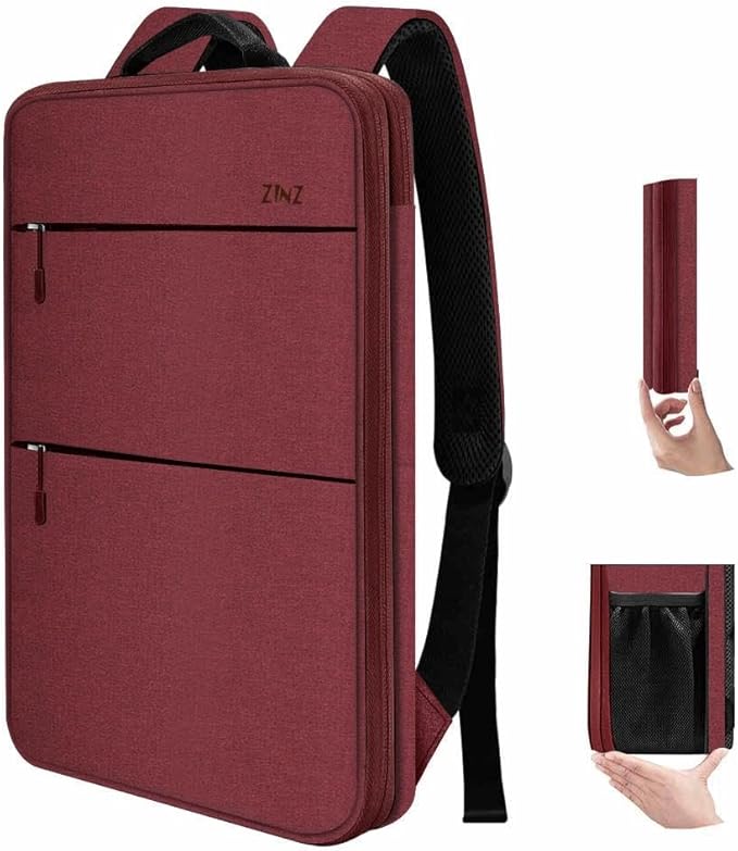 ZINZ Slim & Expandable Laptop Backpack 15 15.6 16 Inch Case, Water Resistant Travel Backpack Compatible with MacBook Pro/Neo 16" 15", Dell XPS 15 16 and Most 15" 15.6" 16" Notebooks，R01D02