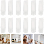 12pcs 30ml Refillable Cosmetic Squeeze Tubes Matte Flip Cap Bottles for Travel Lotion Sample Containers Portable Makeup Dispensers
