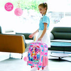 Kids Suitcases for Girls, Cute Mermaid luggage Rolling with Wheels, kids carry on luggage for Children Toddler Elementary(Pink)