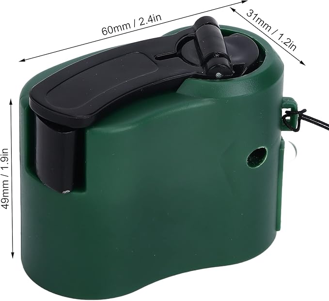 USB Hand Crank Portable Cell Phone Charger with LED Light - 5V Output for Hiking, Camping, Emergency
