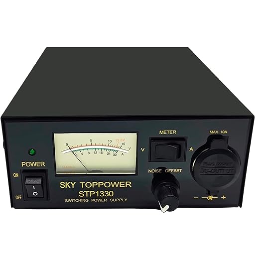 13.8V 30A Power Supply for Ham Radio - AC to DC Converter with Cigarette Lighter Socket & Cooling Fan, STP1330 (SKY TOPPOWER)