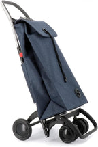ROLSER I-Max Tweed 4 Wheel 2 Swivelling Foldable Shopping Trolley - Marine
